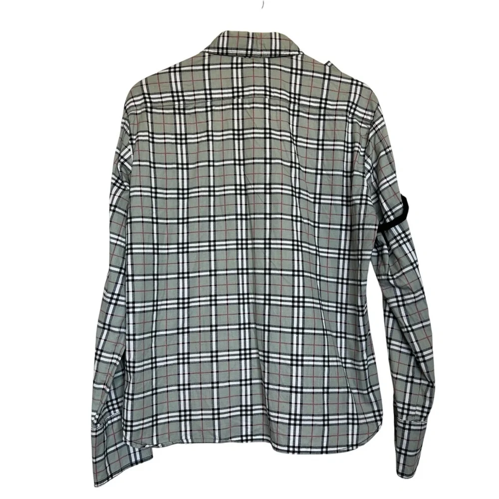Tripp NYC Men’s Medium Goth Plaid Black/Red Checked Button Up Shirt - Picture 3 of 14